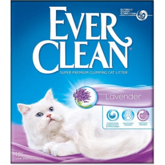 Bulgari se rostogolesc indat in nisipul parfumat Nisip litiera Ever Clean Lavender 10L