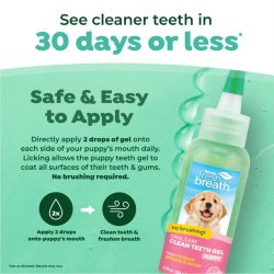Rezultate în 30 de zile cu Gel dentar fără periaj pentru căței TropiClean 59ml
