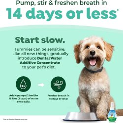 Rutină simplă pentru rezultate rapide. Soluție igienă orală și picături de gură pentru câini TropiClean Fresh Breath Drops, 65ml