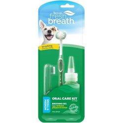 Zile cu soare și momente magice. Kit complet igienă orală căței talie mică TropiClean Oral Care, 59ml