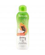 Soare, energie și blană catifelată! Șampon și balsam 2 în 1 pentru câini și pisici TropiClean Papaya, 355ml