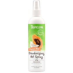 Soare, energie și prospețime exotică! Spray neutralizator mirosuri câini pisici TropiClean Papaya Mist, 236ml