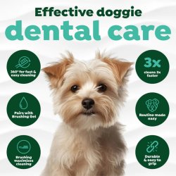 Vitalitate maximă și protecție la soare! Periuță dinți câini talie mică TropiClean Fresh Breath Triple Flex