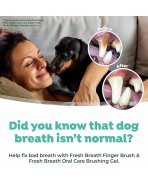 Plimbări la soare și conexiune firească! Periuțe dinți deget câini pisici TropiClean Fresh Breath Finger Brushes