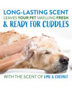 Parfum de vacanță și prospețime la soare! Șampon anti-năpârlire câini pisici TropiClean Lime Coconut, 355ml