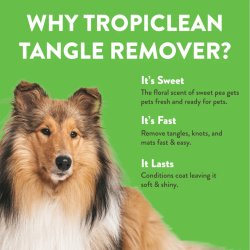 Blană mătăsoasă cu Spray pentru descâlcirea blănii și anti-încâlcire câini și pisici TropiClean Tangle Remover, 473ml