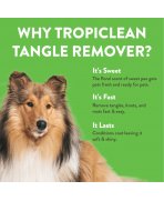 Blană mătăsoasă cu Spray pentru descâlcirea blănii și anti-încâlcire câini și pisici TropiClean Tangle Remover, 473ml