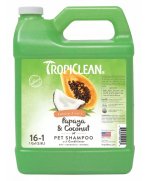 Baie rapidă cu Șampon și balsam 2 în 1 pentru câini și pisici TropiClean Papaya & Coconut, 3.78L