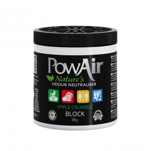 Casă parfumată cu Neutralizator de mirosuri neplăcute și odorizant solid PowAir Block Apple Crumble, 170g