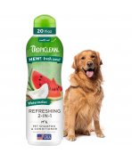 Câine fericit cu Șampon și balsam 2 în 1 pentru câini și pisici TropiClean Watermelon, 355ml