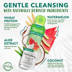 Extracte naturale cu Șampon și balsam 2 în 1 pentru câini și pisici TropiClean Watermelon, 355ml