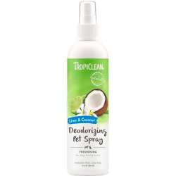 Aer tropical cu Parfum și spray neutralizator de mirosuri pentru câini și pisici TropiClean Lime and Coconut, 236ml