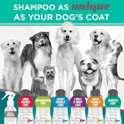 Toată gama dedicată cu Șampon pentru câini cu blană scurtă și păr fin TropiClean Perfect Fur Smooth Coat, 473ml