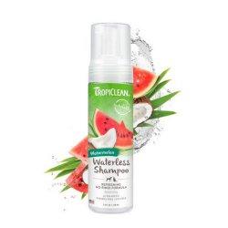 Extract de cocos cu Șampon fără clătire cu aromă de pepene roșu pentru câini și pisici TropiClean Waterless Watermelon, 236ml