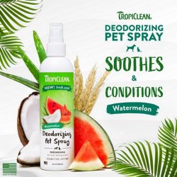 Boare răcoritoare cu Spray deodorant și neutralizator de mirosuri pentru câini și pisici TropiClean Watermelon, 236ml