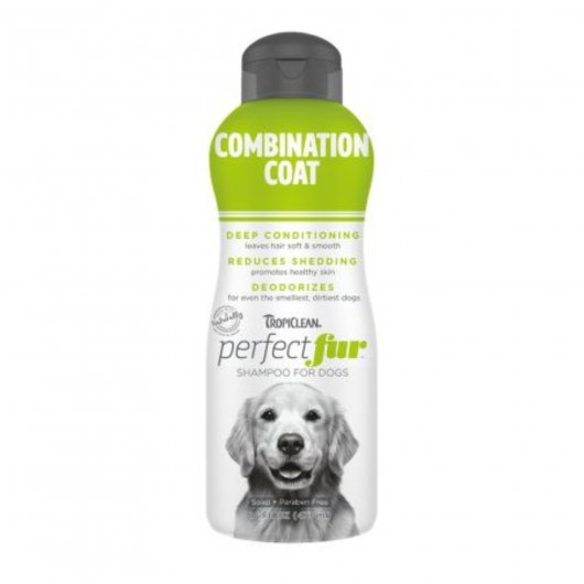 Blană mixtă cu Șampon pentru câini cu blană mixtă TropiClean Perfect Fur Combination Coat, 473ml