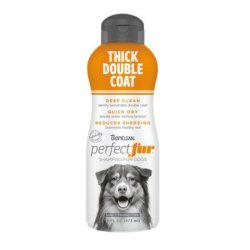 Uscare rapidă cu Șampon pentru câini cu blană densă și groasă TropiClean Perfect Fur Thick Double Coat, 473ml