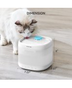 Dimensiuni compacte cu Fântână de apă Pawgether P3s cu senzor radar pentru câini și pisici, 2L