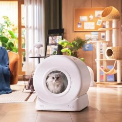 Design ergonomic cu Litiera automata inteligenta pentru pisici Boyu Pawgether Comfy Smart 1 cu Wi-Fi, 50L