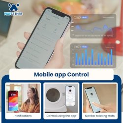 Aplicație mobilă cu Litiera automata inteligenta pentru pisici Boyu Pawgether Comfy Smart 1 cu Wi-Fi, 50L