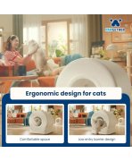 Intrare joasă cu Litiera automata inteligenta pentru pisici Boyu Pawgether Comfy Smart 1 cu Wi-Fi, 50L