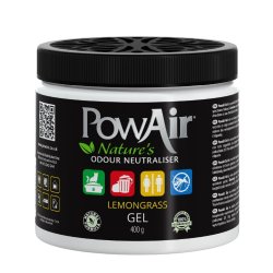 Vis de vară cu Gel neutralizator de mirosuri și odorizant de cameră PowAir Gel Lemongrass, 400g