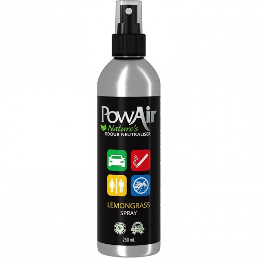 Oază de liniște cu Spray neutralizator de mirosuri pentru încăperi PowAir Spray Lemongrass, 250ml
