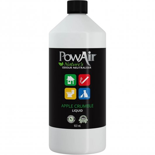 Aer proaspăt cu Lichid neutralizator de mirosuri și odorizant PowAir Liquid Apple Crumble, 922ml