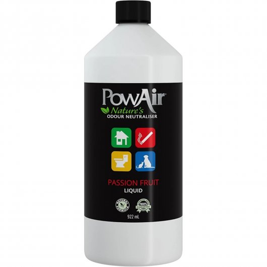 Aer proaspăt cu Lichid neutralizator de mirosuri și odorizant PowAir Liquid Passion Fruit, 922ml
