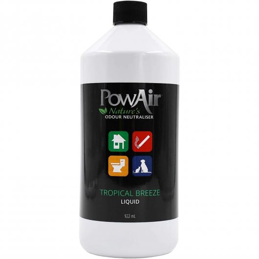 Aer proaspăt cu Lichid neutralizator de mirosuri și odorizant PowAir Liquid Lemongrass, 922ml
