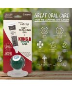 Respirație proaspătă cu Set gel dentar cu aromă de vită afumată TropiClean Enticers și minge dentară KONG MD