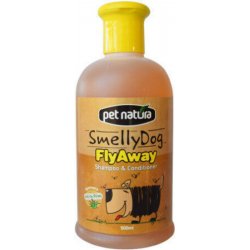 Scut natural cu Șampon și balsam pentru căței împotriva insectelor Pet Natura Smelly Dog Fly Away aromă de Citronella, 500ml