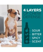 Cei patru fantastici cu Spray pentru câini împotriva rosului TropiClean Chew Stop MAX, 236ml