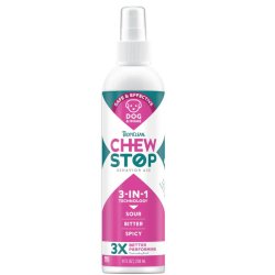 Protecție mobilă cu Spray pentru câini împotriva rosului TropiClean Chew Stop, 236ml