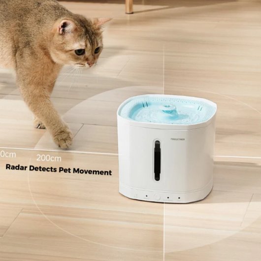 Hidratare smart cu Fântână de apă Pawgether Drip 1T cu senzor radar și pompă fără fir, 2.5L