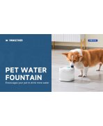 Fantana blanosilor cu Fântână de apă Pawgether Drip 1T cu senzor radar și pompă fără fir, 2.5L