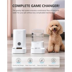 Gravitatia functioneaza cu Fântână gravitațională Pawgether FG 200 pentru animale de companie, 3.5L
