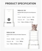 Specificatii cu Fântână gravitațională Pawgether FG 200 pentru animale de companie, 3.5L