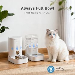 Apa cristalina mereu cu Fântână gravitațională Pawgether FG 200 pentru animale de companie, 3.5L