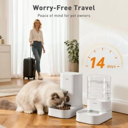 Calatorii fara griji cu Fântână gravitațională Pawgether FG 200 pentru animale de companie, 3.5L