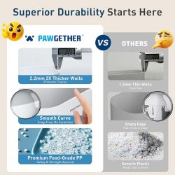 Durabilitate cu Hrănitor gravitațională Pawgether FG 100 pentru animale de companie, 3.5L