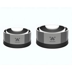 Doua dimensiuni cu Bol mic Pawgether pentru animale de companie din oțel inoxidabil 2 în 1 Bowl 2