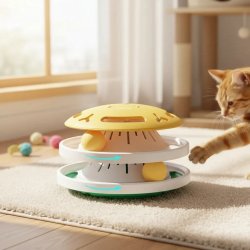 O joaca nesfarsita cu Jucărie Pawgether pentru pisici The Circle 1 Cat Toy Track CC 1