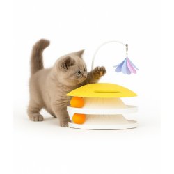 Circuit interactiv cu Jucărie Pawgether pentru pisici The Circle Cat Toy Track CC 1a