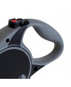 Sistem de franare intuitiv KONG cu Lesă retractabilă KONG Terrain Small 5m Gri pentru câini până la 20kg