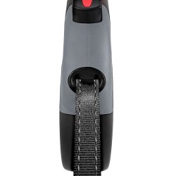 Maner ergonomic soft-grip KONG cu Lesă retractabilă KONG Terrain Small 5m Gri pentru câini până la 20kg