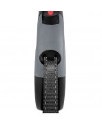 Maner ergonomic soft-grip KONG cu Lesă retractabilă KONG Terrain Small 5m Gri pentru câini până la 20kg