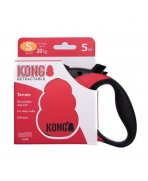 Siguranță KONG cu Lesă retractabilă KONG Terrain Small 5m Roșie pentru câini până la 20kg