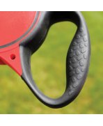 Maner ergonomic soft-grip KONG cu Lesă retractabilă KONG Terrain Small 5m Roșie pentru câini până la 20kg