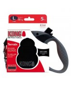 Siguranță KONG cu Lesă retractabilă KONG Terrain Medium 5m Neagră pentru câini până la 30kg